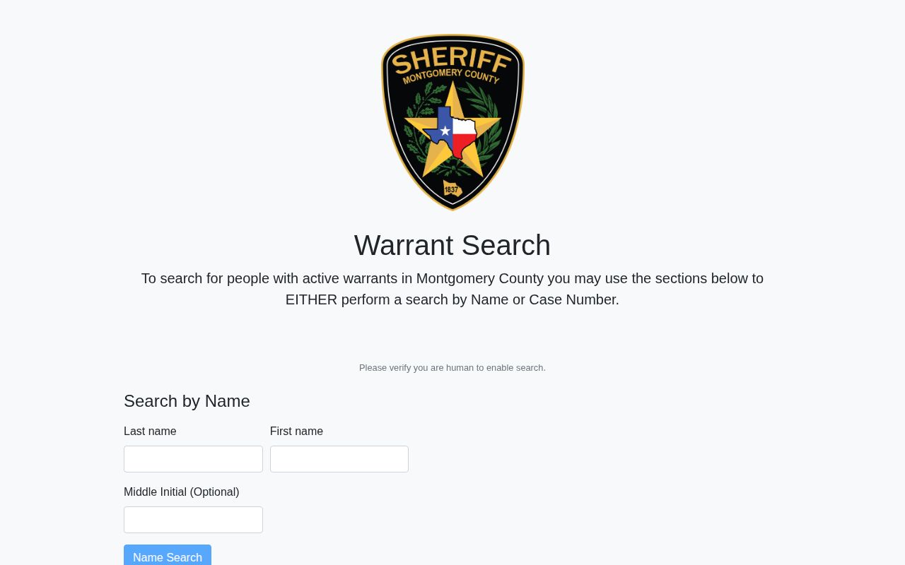Montgomery County post-release supervision warrant lookup warning