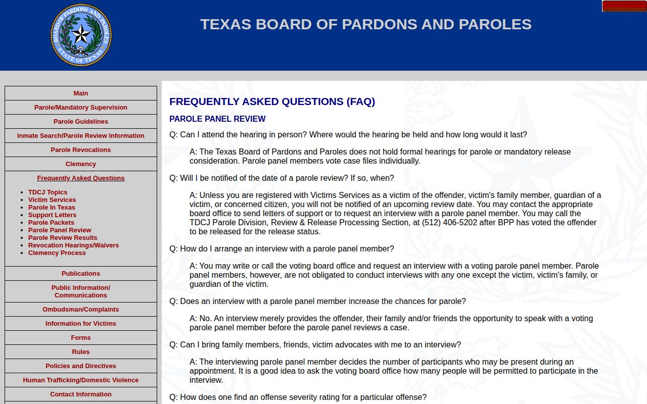 Montgomery County parole review and post-release supervision explanation